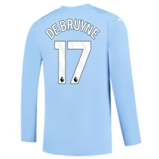 Manchester City FC De Bruyne 17 Kotipelipaita 2023-24 Jalkapallo Pelipaidat Peliasut(L/S)