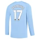 Manchester City FC De Bruyne 17 Kotipelipaita 2023-24 Jalkapallo Pelipaidat Peliasut(L/S)