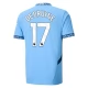 Manchester City FC De Bruyne 17 Kotipelipaita 2024-25 Jalkapallo Pelipaidat Peliasut