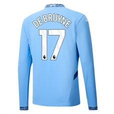 Manchester City FC De Bruyne 17 Kotipelipaita 2024-25 Jalkapallo Pelipaidat Peliasut(L/S)