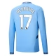 Manchester City FC De Bruyne 17 Kotipelipaita 2024-25 Jalkapallo Pelipaidat Peliasut(L/S)
