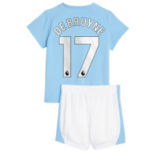 Manchester City FC De Bruyne 17 Lasten Kotipelipaita 2023-24 Jalkapallo Pelipaidat Peliasut