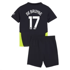 Manchester City FC De Bruyne 17 Lasten Vieraspelipaita 2024-25 Jalkapallo Pelipaidat Peliasut