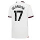 Manchester City FC De Bruyne 17 Vieraspelipaita 2023-24 Jalkapallo Pelipaidat Peliasut