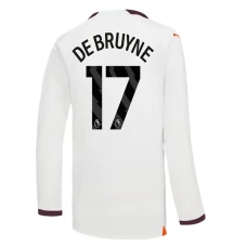 Manchester City FC De Bruyne 17 Vieraspelipaita 2023-24 Jalkapallo Pelipaidat Peliasut(L/S)