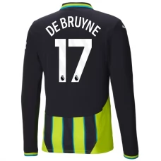 Manchester City FC De Bruyne 17 Vieraspelipaita 2024-25 Jalkapallo Pelipaidat Peliasut(L/S)