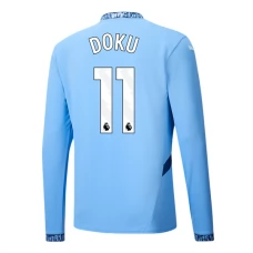 Manchester City FC Doku 11 Kotipelipaita 2024-25 Jalkapallo Pelipaidat Peliasut(L/S)