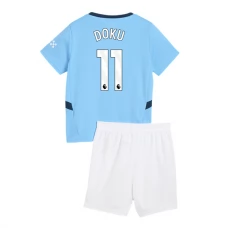 Manchester City FC Doku 11 Lasten Kotipelipaita 2024-25 Jalkapallo Pelipaidat Peliasut