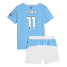 Manchester City FC Doku 11 Lasten Kotipelipaita 2025-26 Jalkapallo Pelipaidat Peliasut