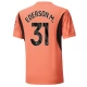 Manchester City FC Ederson M. 31 Maalivahdin Vieraspelipaita 2024-25 Jalkapallo Pelipaidat Peliasut