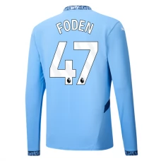 Manchester City FC Foden 47 Kotipelipaita 2024-25 Jalkapallo Pelipaidat Peliasut(L/S)
