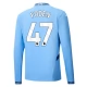 Manchester City FC Foden 47 Kotipelipaita 2024-25 Jalkapallo Pelipaidat Peliasut(L/S)