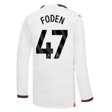 Manchester City FC Foden 47 Vieraspelipaita 2023-24 Jalkapallo Pelipaidat Peliasut(L/S)