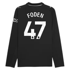 Manchester City FC Foden 47 Vieraspelipaita 2025-26 Jalkapallo Pelipaidat Peliasut(L/S)
