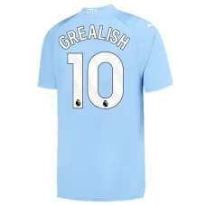 Manchester City FC Grealish 10 Kotipelipaita 2023-24 Jalkapallo Pelipaidat Peliasut