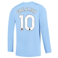 Manchester City FC Grealish 10 Kotipelipaita 2023-24 Jalkapallo Pelipaidat Peliasut(L/S)