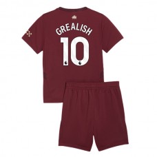 Manchester City FC Grealish 10 Lasten Kolmas Pelipaita 2024-25 Jalkapallo Pelipaidat Peliasut
