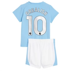 Manchester City FC Grealish 10 Lasten Kotipelipaita 2023-24 Jalkapallo Pelipaidat Peliasut