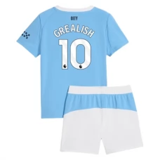 Manchester City FC Grealish 10 Lasten Kotipelipaita 2025-26 Jalkapallo Pelipaidat Peliasut