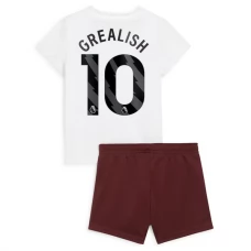 Manchester City FC Grealish 10 Lasten Vieraspelipaita 2023-24 Jalkapallo Pelipaidat Peliasut