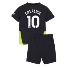 Manchester City FC Grealish 10 Lasten Vieraspelipaita 2024-25 Jalkapallo Pelipaidat Peliasut