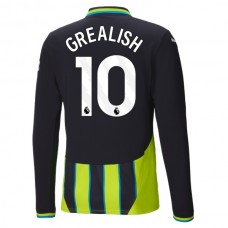 Manchester City FC Grealish 10 Vieraspelipaita 2024-25 Jalkapallo Pelipaidat Peliasut(L/S)