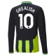 Manchester City FC Grealish 10 Vieraspelipaita 2024-25 Jalkapallo Pelipaidat Peliasut(L/S)