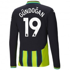 Manchester City FC Gündoğan 19 Vieraspelipaita 2024-25 Jalkapallo Pelipaidat Peliasut(L/S)
