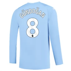 Manchester City FC Gündoğan 8 Kotipelipaita 2023-24 Jalkapallo Pelipaidat Peliasut(L/S)