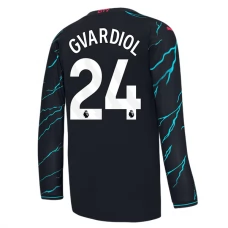 Manchester City FC Gvardiol 24 Kolmas Pelipaita 2023-24 Jalkapallo Pelipaidat Peliasut(L/S)
