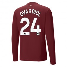 Manchester City FC Gvardiol 24 Kolmas Pelipaita 2024-25 Jalkapallo Pelipaidat Peliasut(L/S)