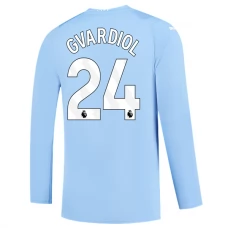 Manchester City FC Gvardiol 24 Kotipelipaita 2023-24 Jalkapallo Pelipaidat Peliasut(L/S)