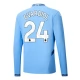 Manchester City FC Gvardiol 24 Kotipelipaita 2024-25 Jalkapallo Pelipaidat Peliasut(L/S)