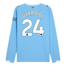 Manchester City FC Gvardiol 24 Kotipelipaita 2025-26 Jalkapallo Pelipaidat Peliasut(L/S)