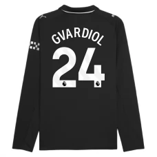 Manchester City FC Gvardiol 24 Vieraspelipaita 2025-26 Jalkapallo Pelipaidat Peliasut(L/S)