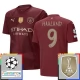 Manchester City FC Haaland 9 Kolmas Pelipaita Champions League With Patch 2024-25 Jalkapallo Pelipaidat Peliasut