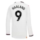 Manchester City FC Haaland 9 Vieraspelipaita 2023-24 Jalkapallo Pelipaidat Peliasut(L/S)