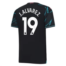 Manchester City FC J. Alvarez 19 Kolmas Pelipaita 2023-24 Jalkapallo Pelipaidat Peliasut