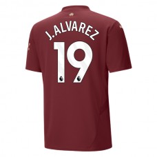 Manchester City FC J.Alvarez 19 Kolmas Pelipaita 2024-25 Jalkapallo Pelipaidat Peliasut