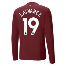Manchester City FC J.Alvarez 19 Kolmas Pelipaita 2024-25 Jalkapallo Pelipaidat Peliasut(L/S)