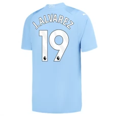 Manchester City FC J. Alvarez 19 Kotipelipaita 2023-24 Jalkapallo Pelipaidat Peliasut
