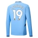 Manchester City FC J. Alvarez 19 Kotipelipaita 2024-25 Jalkapallo Pelipaidat Peliasut(L/S)