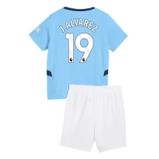Manchester City FC J. Alvarez 19 Lasten Kotipelipaita 2024-25 Jalkapallo Pelipaidat Peliasut