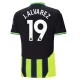 Manchester City FC J.Alvarez 19 Vieraspelipaita 2024-25 Jalkapallo Pelipaidat Peliasut
