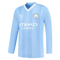 Manchester City FC Kotipelipaita 2023-24 Jalkapallo Pelipaidat Peliasut(L/S)