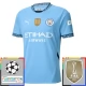 Manchester City FC Kotipelipaita Champions League With Patch 2024-25 Jalkapallo Pelipaidat Peliasut