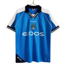 Manchester City FC Kotipelipaita Retro 1999-01 Jalkapallo Pelipaidat Peliasut