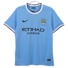 Manchester City FC Kotipelipaita Retro 2013-14 Jalkapallo Pelipaidat Peliasut