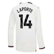 Manchester City FC Laporte 14 Vieraspelipaita 2023-24 Jalkapallo Pelipaidat Peliasut(L/S)