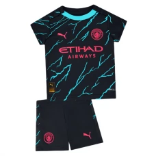 Manchester City FC Lasten Kolmas Pelipaita 2023-24 Jalkapallo Pelipaidat Peliasut